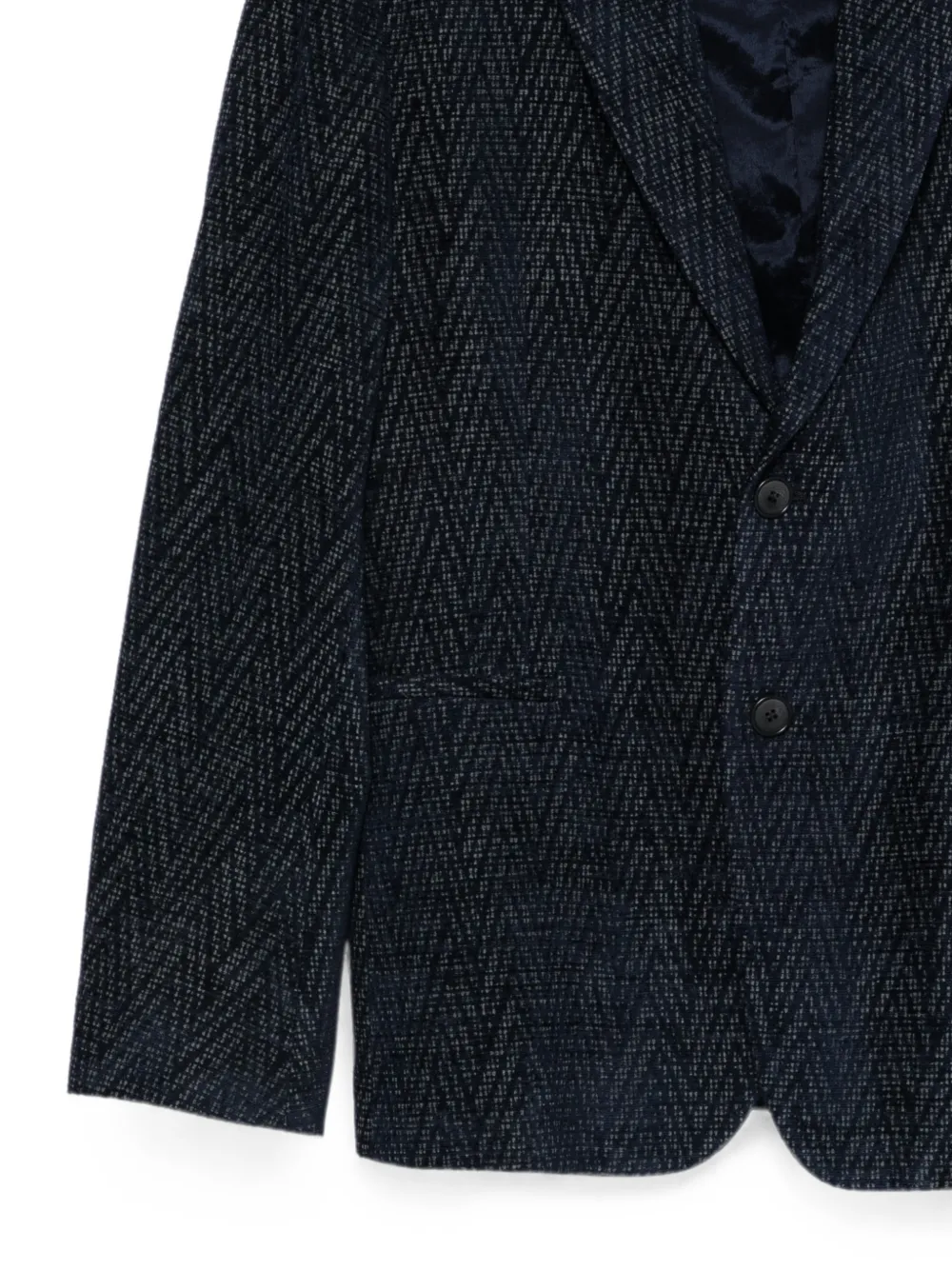 Giorgio Armani Blazer met zigzag patroon Blauw