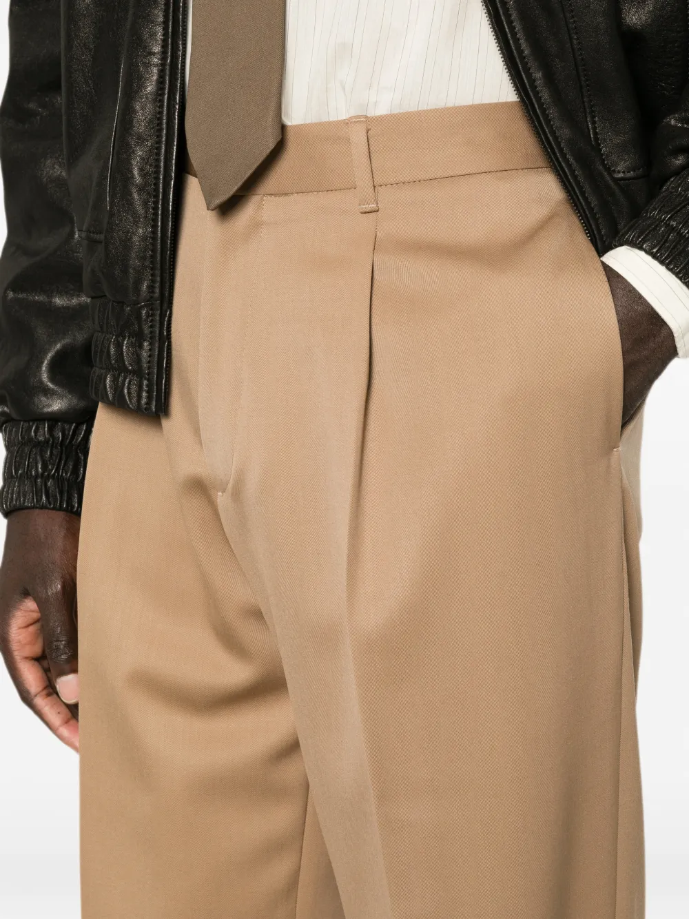 Lardini Straight plooibroek Beige