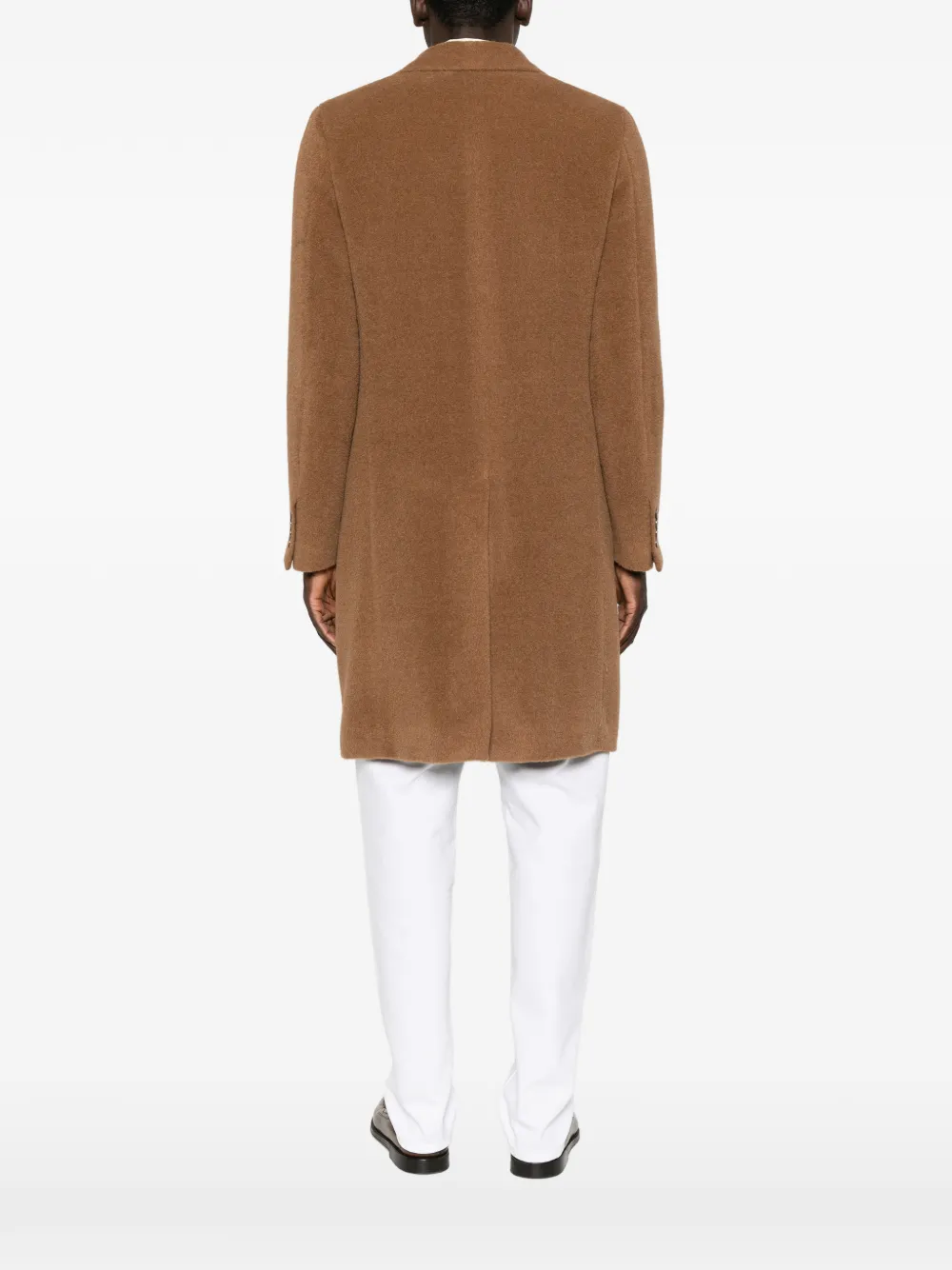Canali Mantel met dubbele rij knopen Bruin