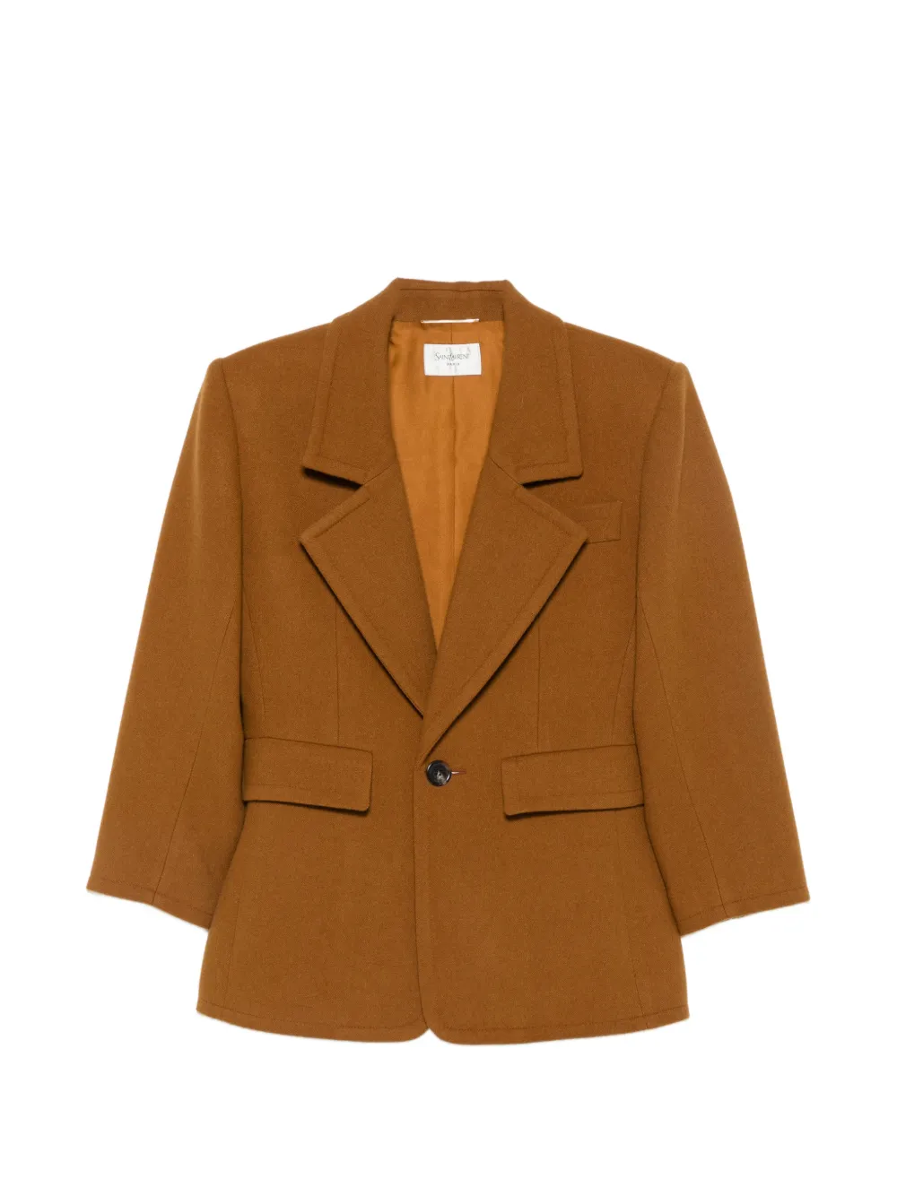 Saint Laurent Blazer mit fallendem Revers - Braun