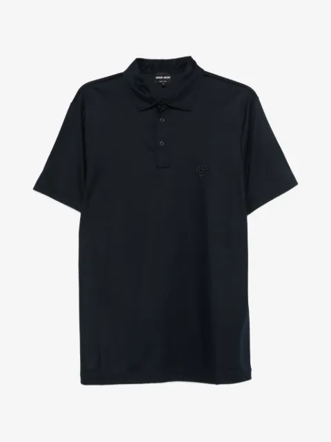 Giorgio Armani logo-embroidered polo shirt