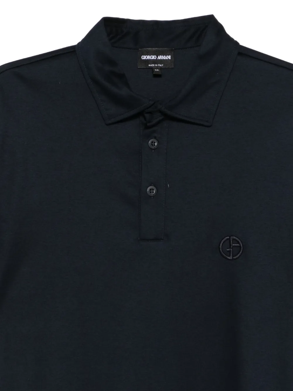 Giorgio Armani Poloshirt met geborduurd logo Blauw