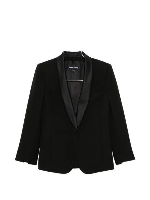Giorgio Armani satin-lapel single-breasted jacket