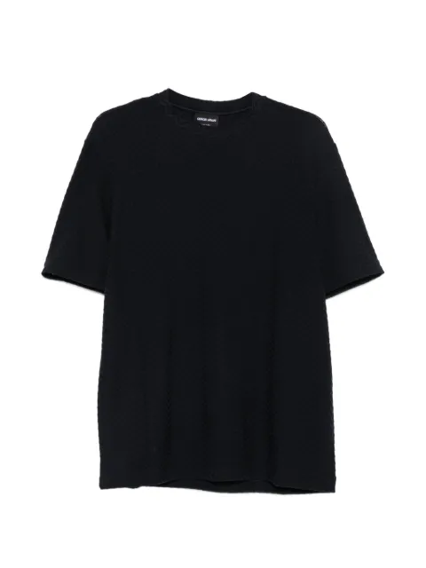 Giorgio Armani chevron-knit T-shirt