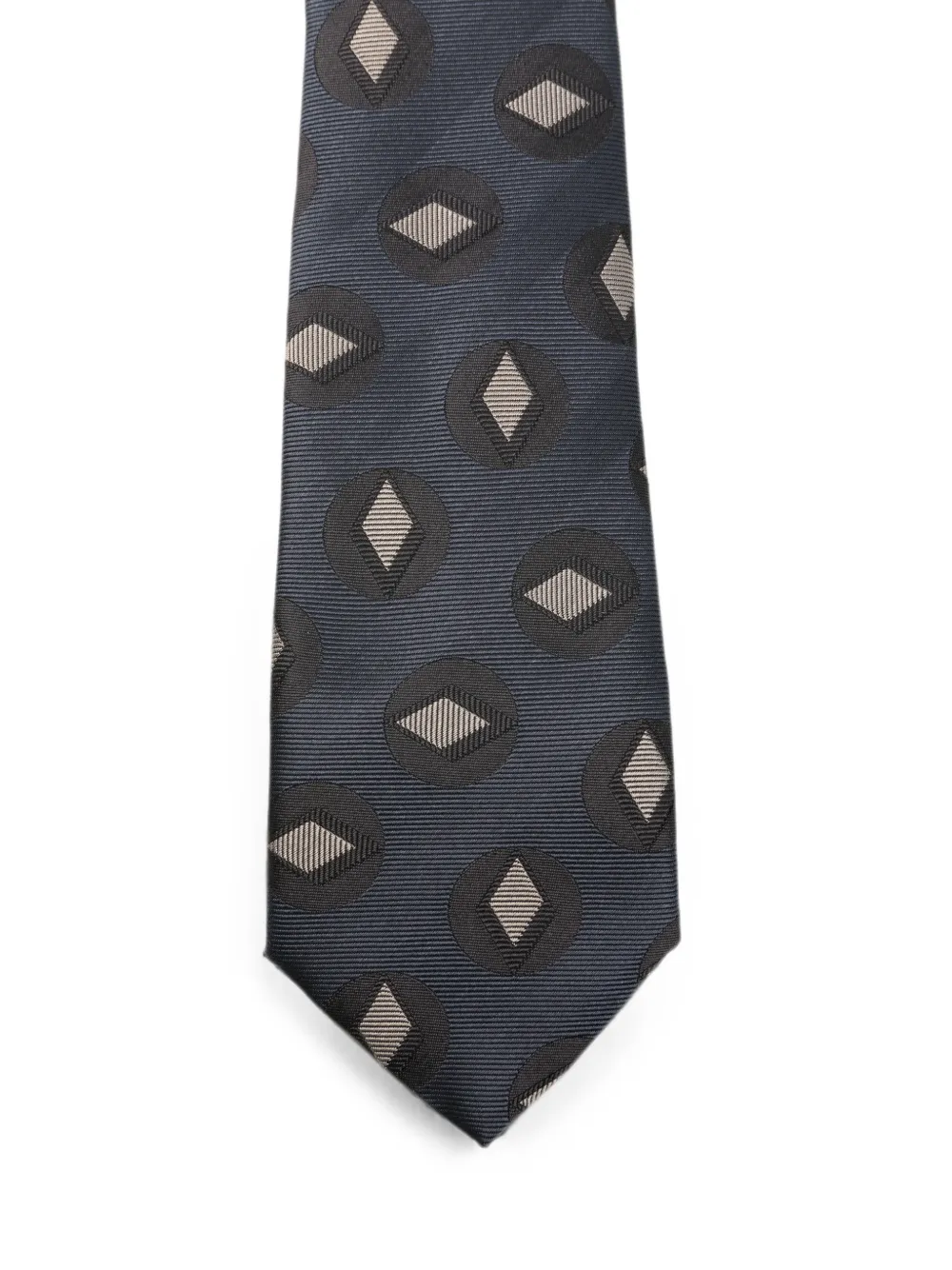Giorgio Armani Stropdas met geometrisch patroon Blauw