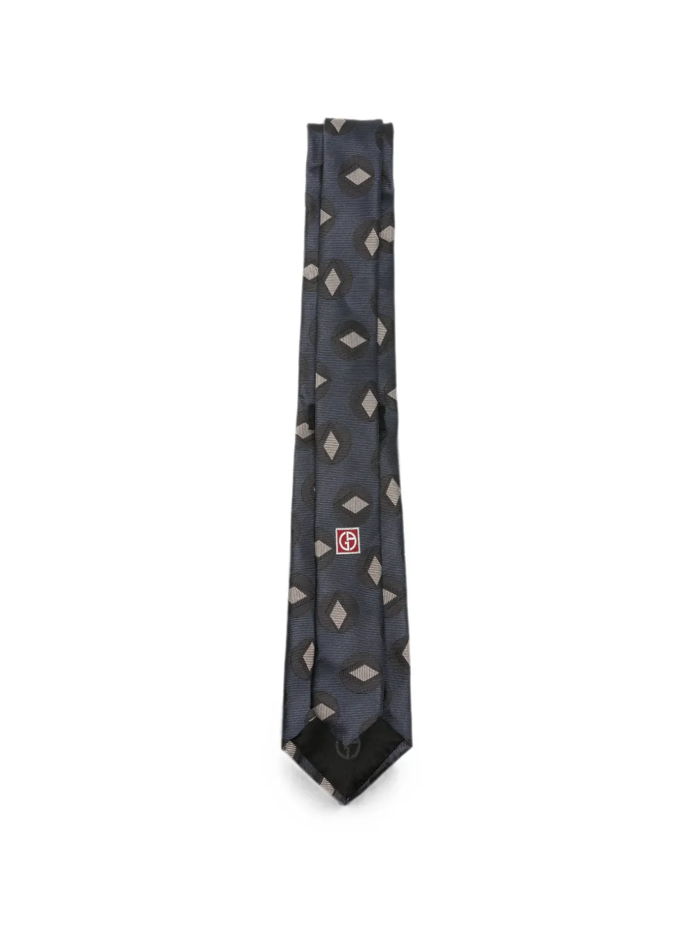 Giorgio Armani Stropdas met geometrisch patroon Blauw