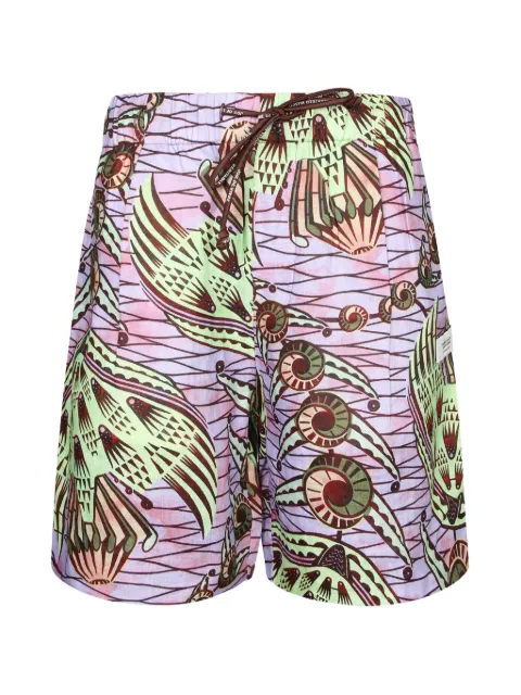Atelier Vlisco bermudas con estampado gráfico y cordones en la pretina