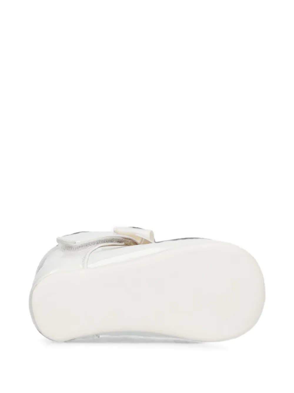 Elisabetta Franchi La Mia Bambina bow-detail touch-strap ballet flats Wit