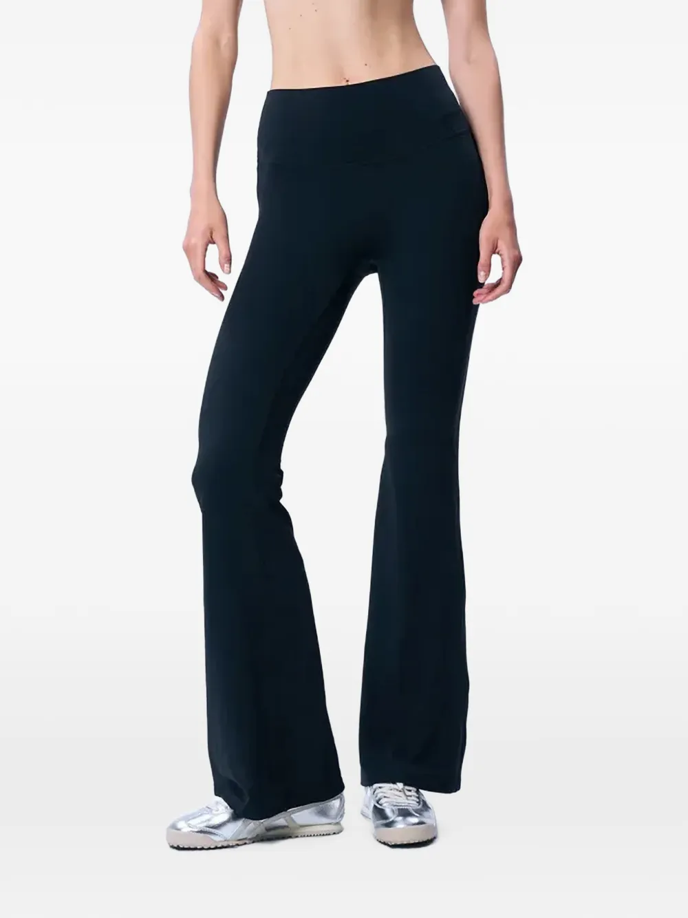 God Save Queens high-waisted flared trousers - Silber