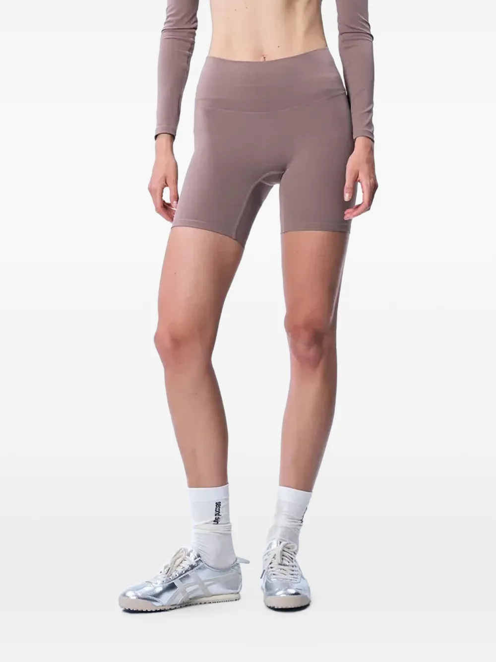 God Save Queens High-waisted Shorts In Brown