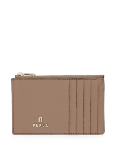Furla tarjetero con cierre y placa del logo