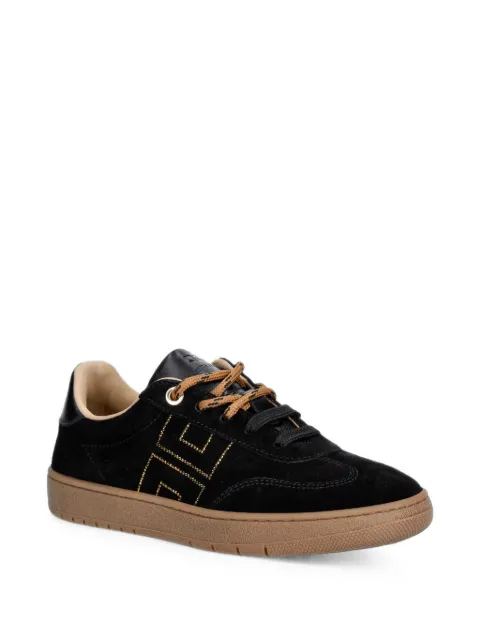 Elisabetta Franchi La Mia Bambina logo-embroidered suede sneakers