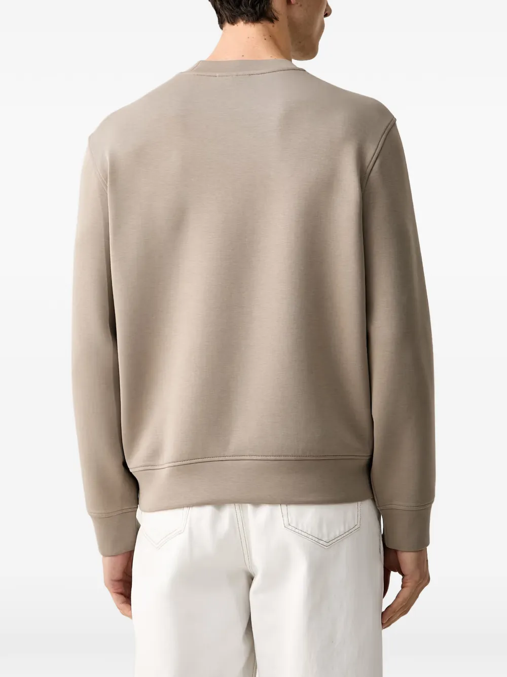Emporio Armani Sweater met geborduurd logo Beige