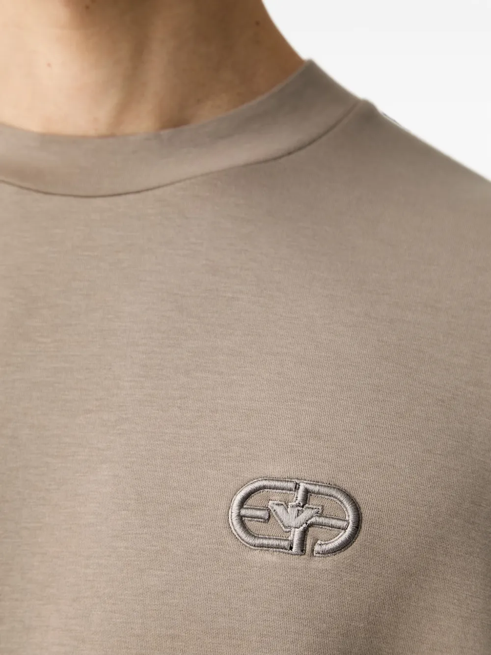 Emporio Armani Sweater met geborduurd logo Beige