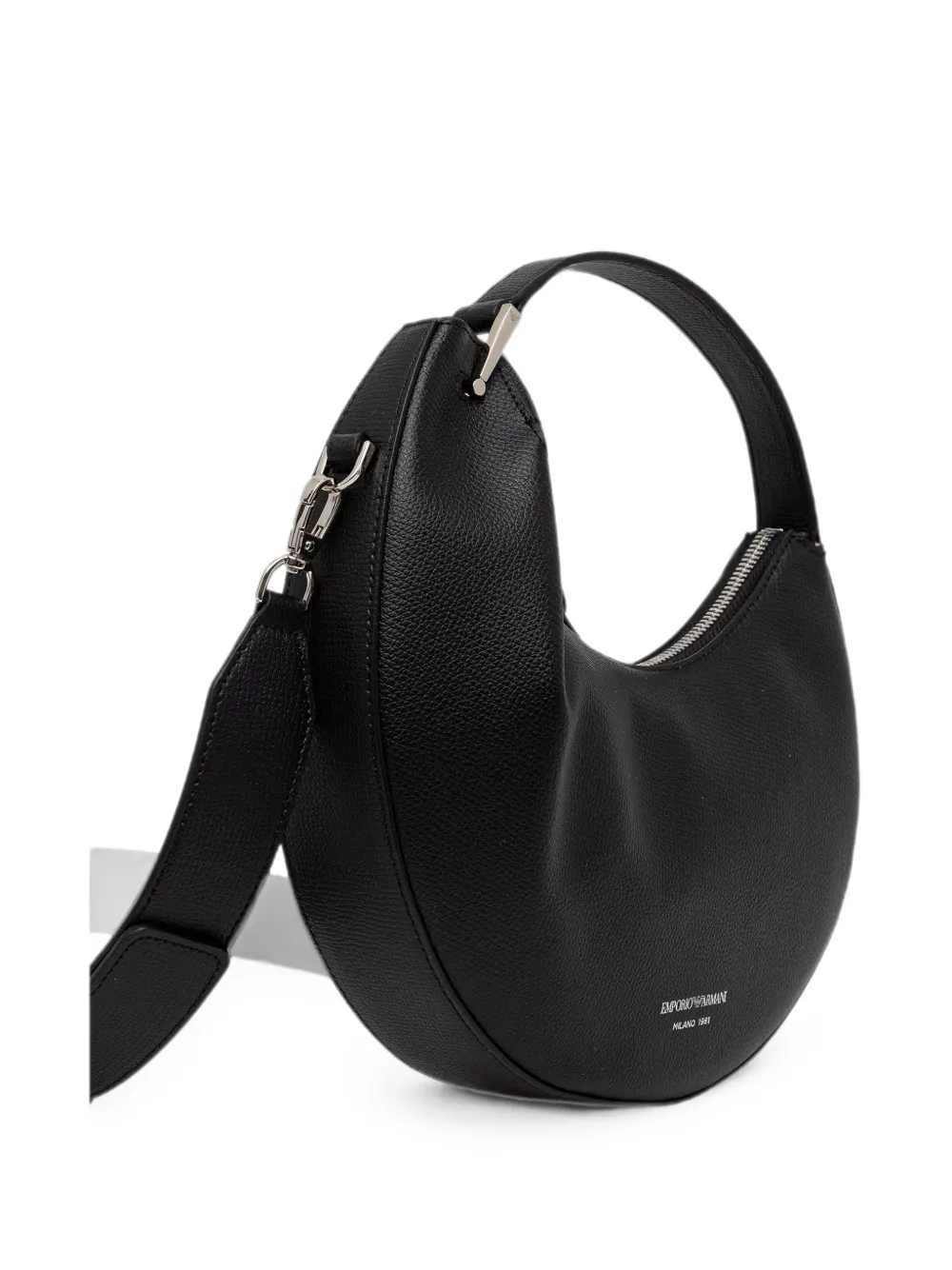 Emporio Armani 1981 leren mini-tas Zwart
