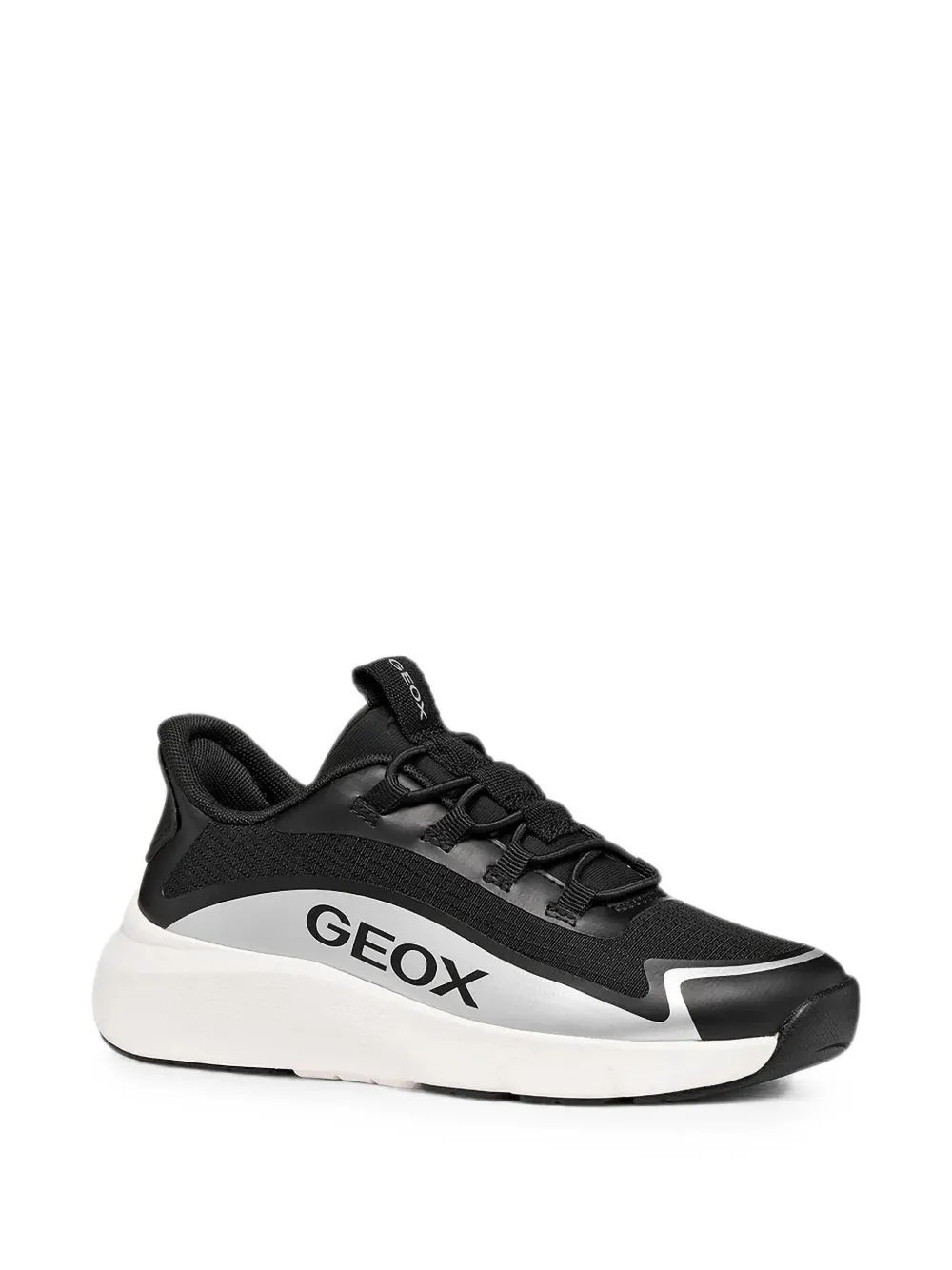 Geox Kids Pro-Ran logo-print panelled sneakers Zwart