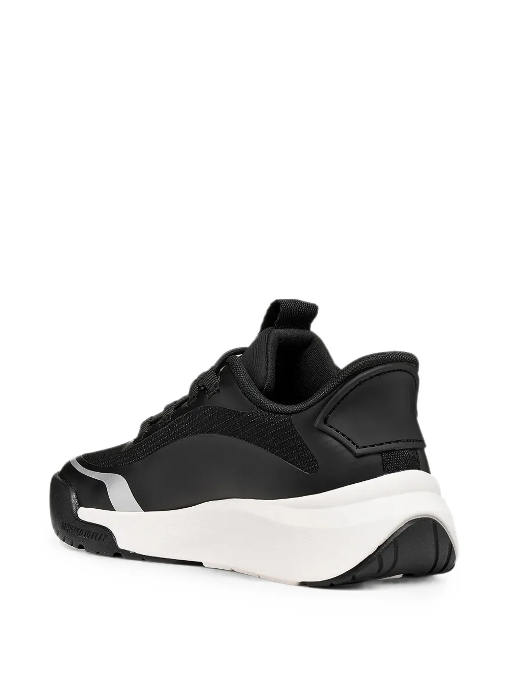 Geox Kids Pro-Ran logo-print panelled sneakers Zwart