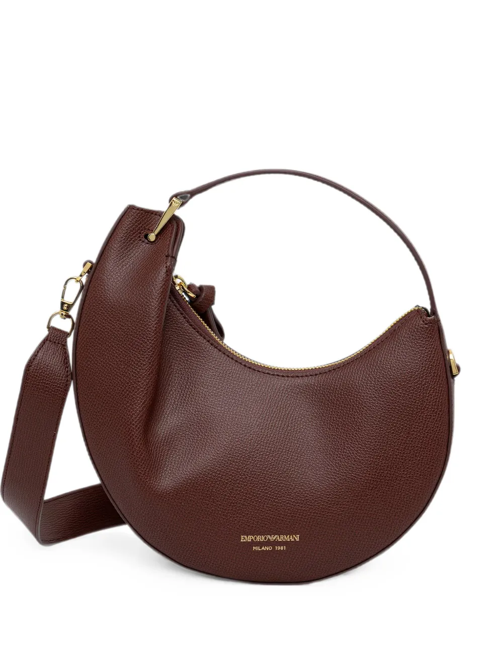 Emporio Armani 1981 mini leather hobo bag - Rosso