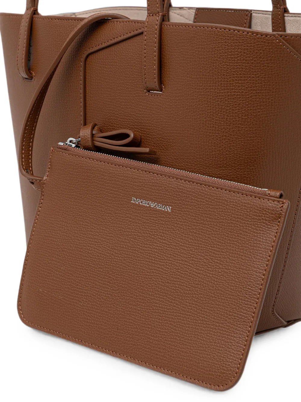Emporio Armani logo-print tote bag Bruin