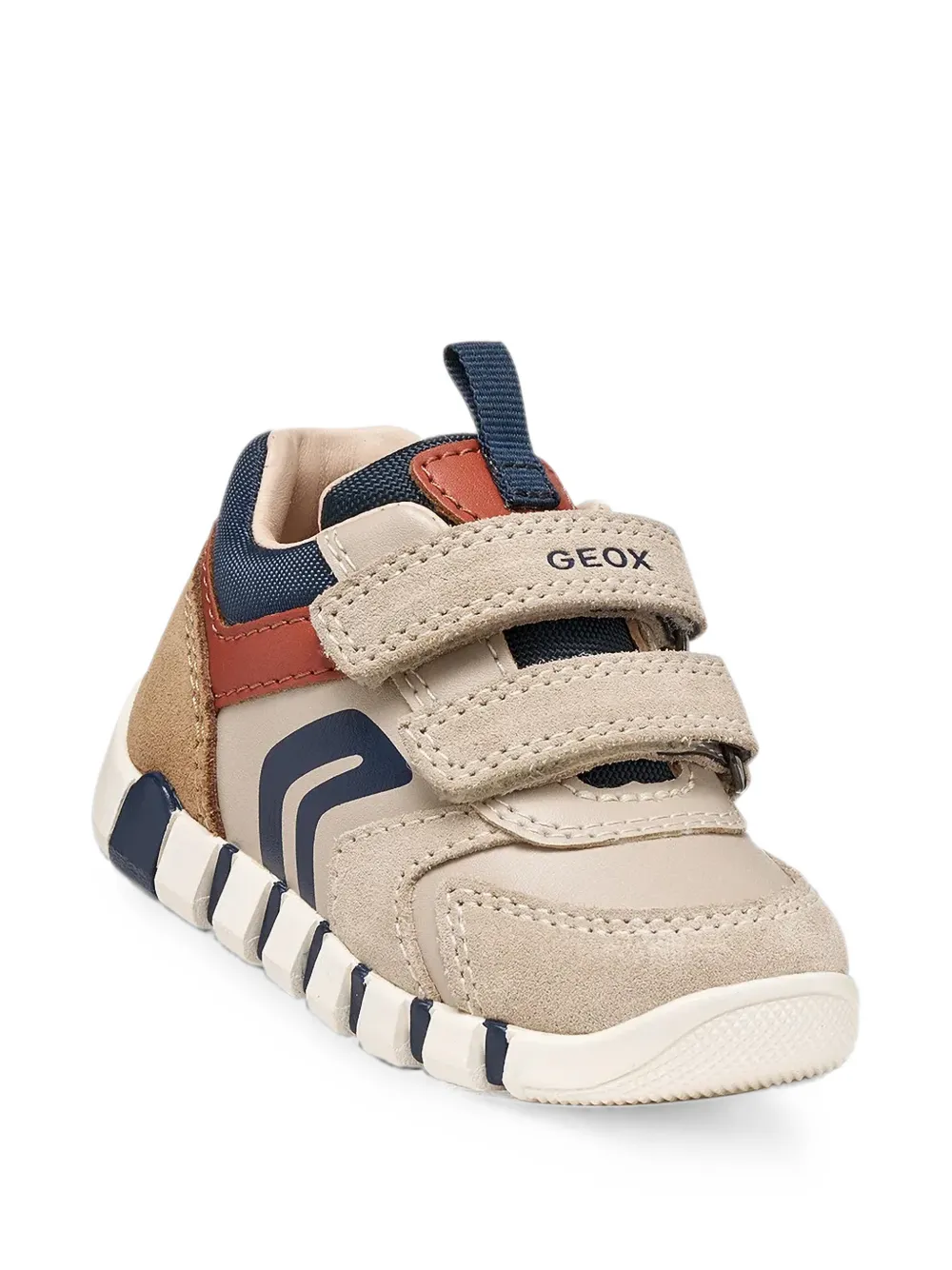 Geox Kids Iupidoo touch-strap sneakers Beige