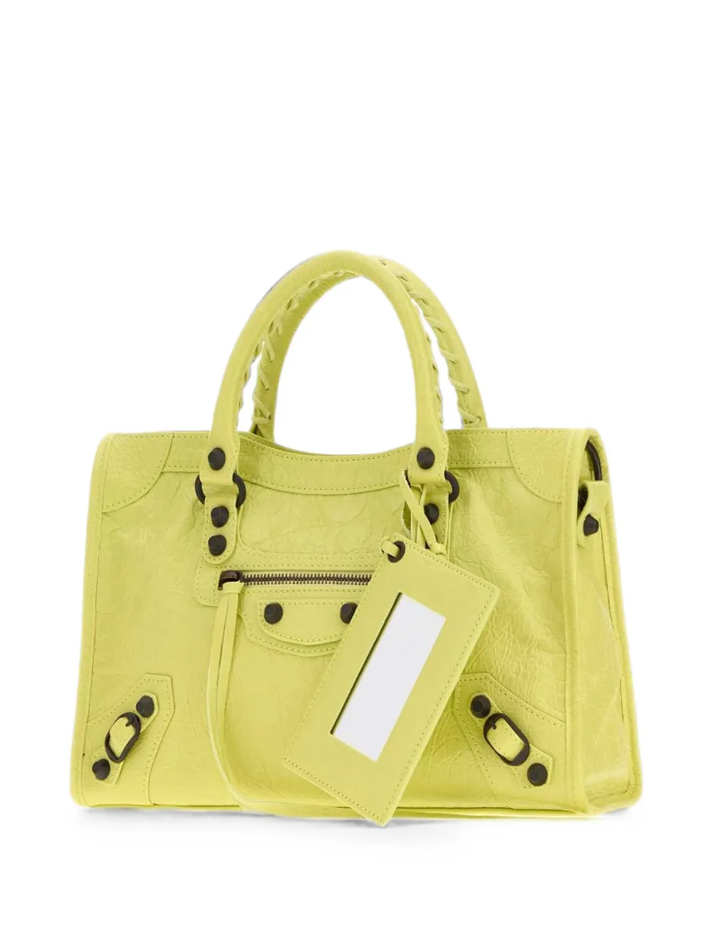 Balenciaga Kleine Le City lamsleren tas Geel