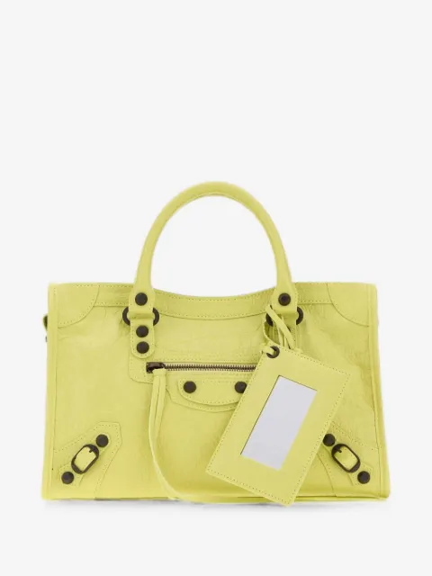 Le City Bag Small in lemonade Arena lambskin, brass hardware
