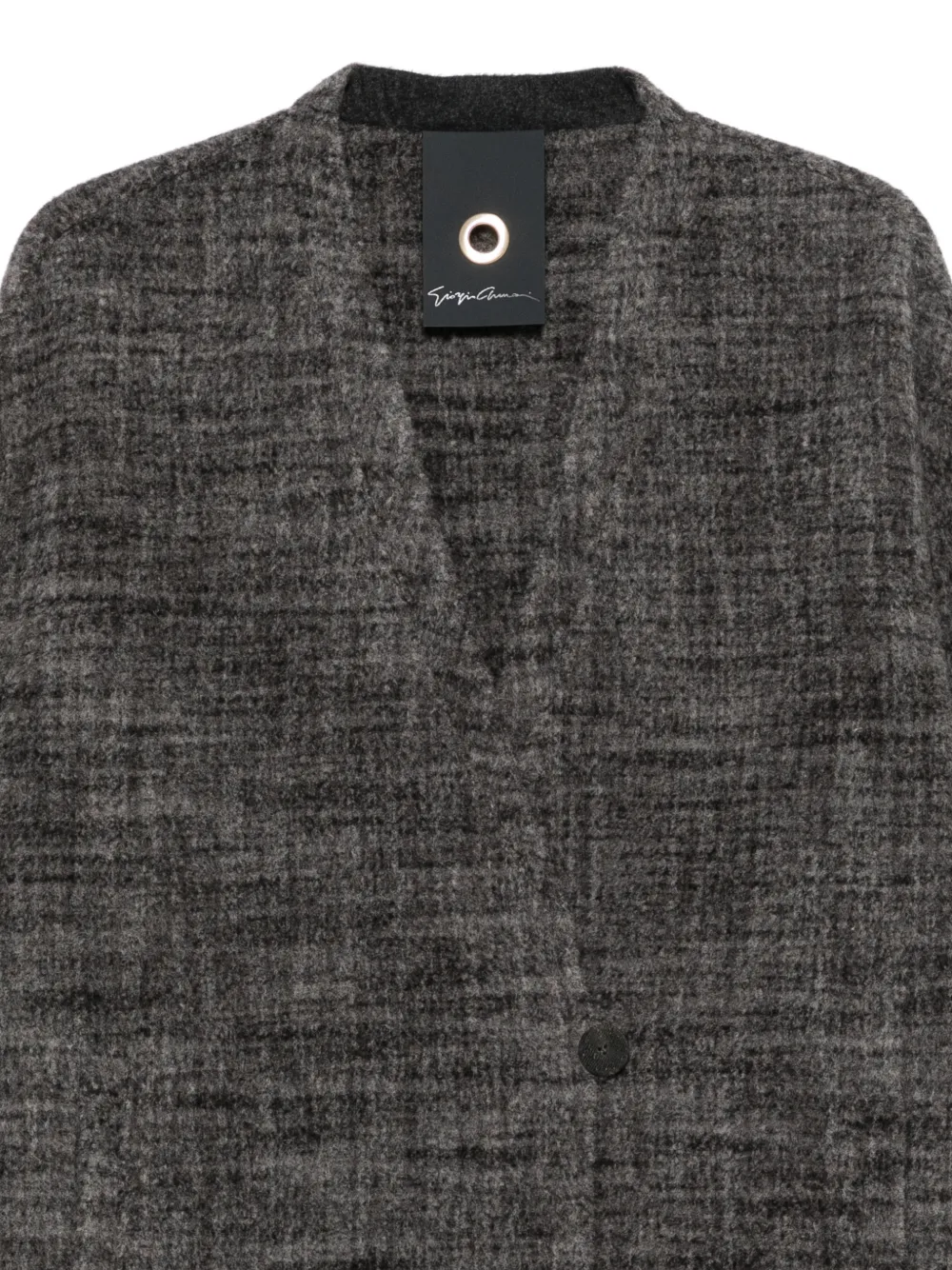 Giorgio Armani Jas met V-hals en knoopsluiting Grijs
