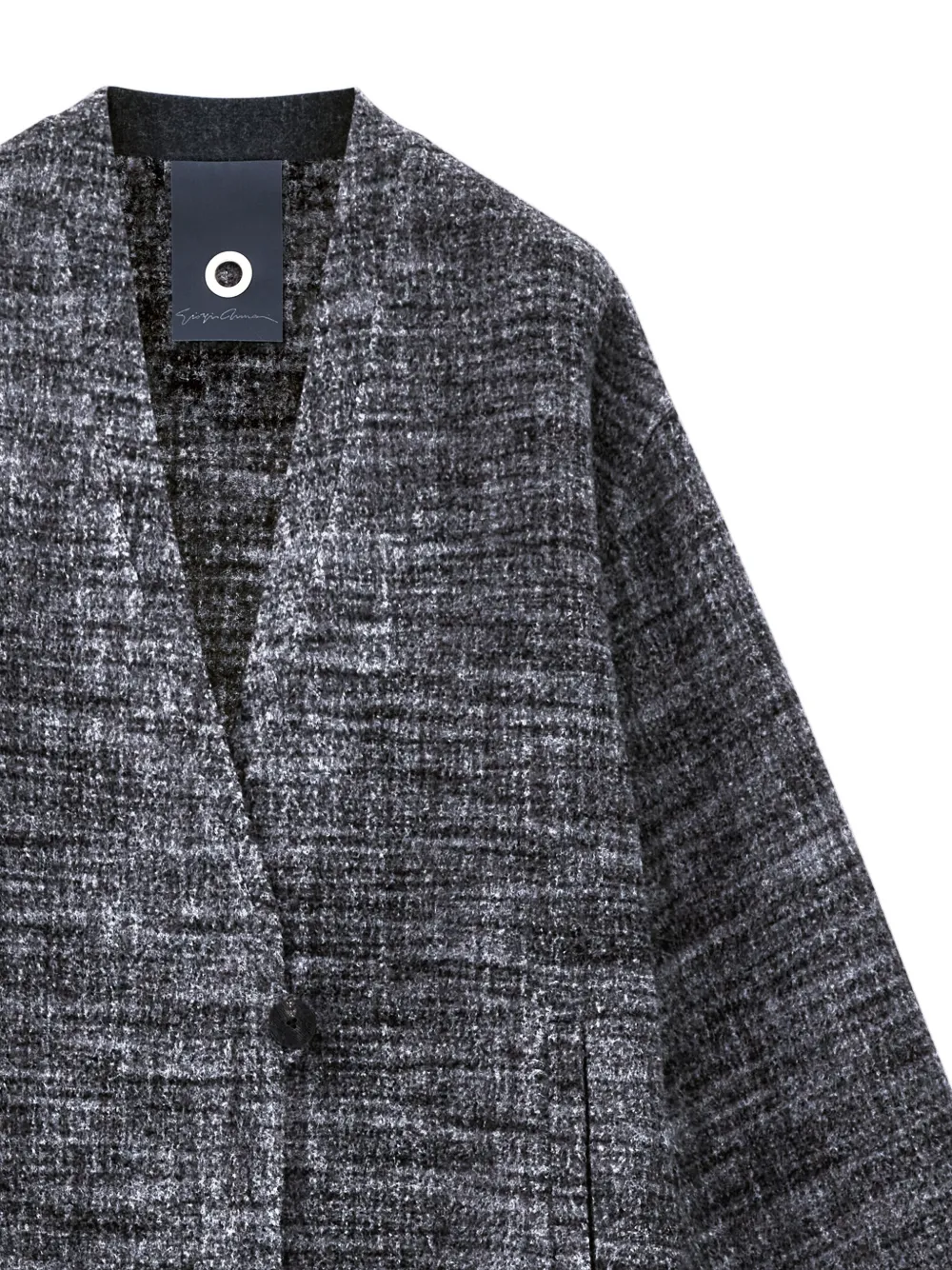 Giorgio Armani Jas met V-hals en knoopsluiting Grijs