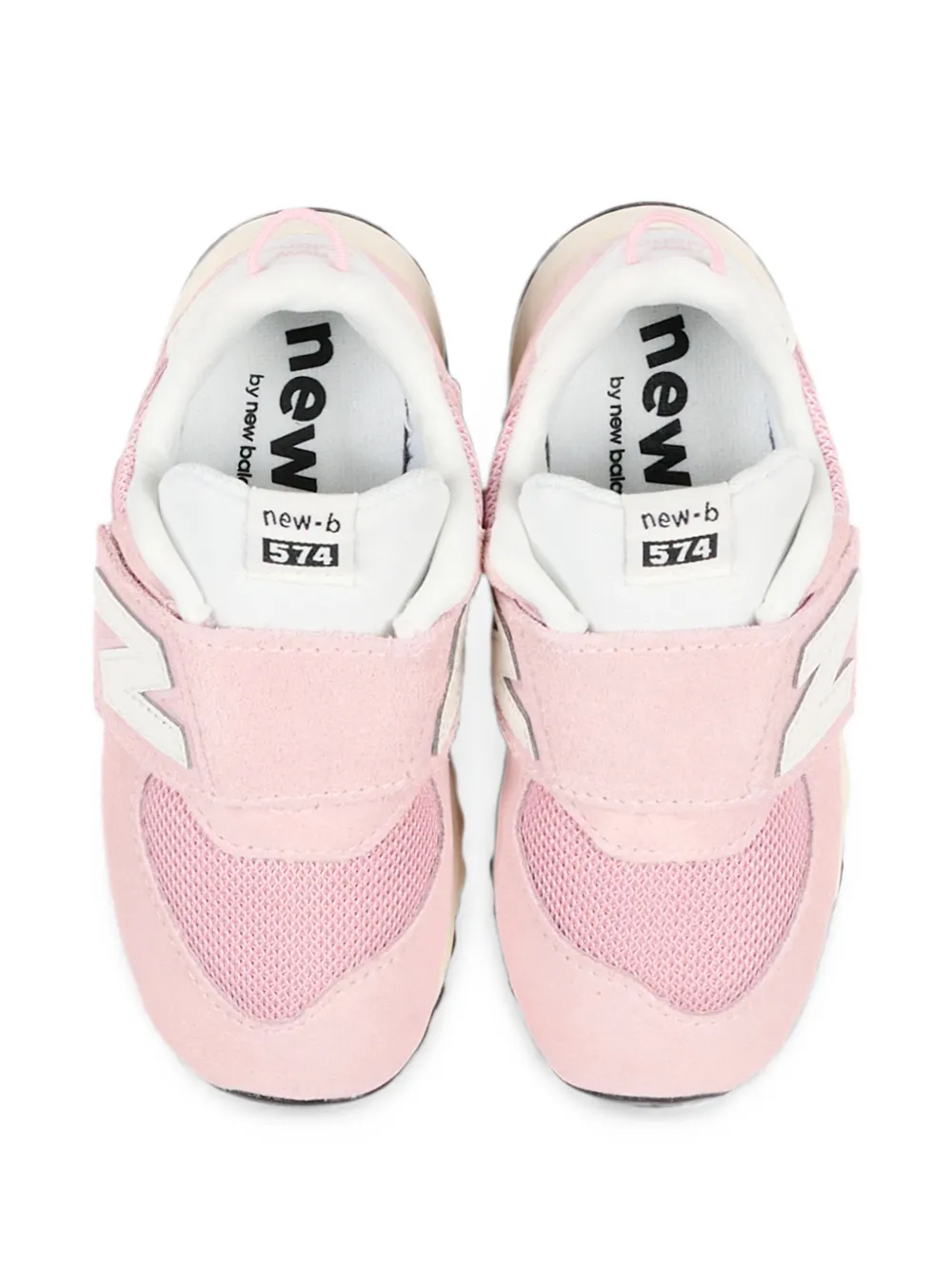 New Balance Kids 574 touch-strap sneakers Roze