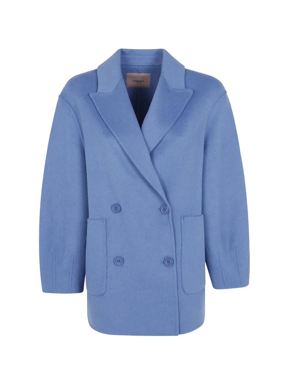 TWINSET wool-blend cloth caban coat - Blau