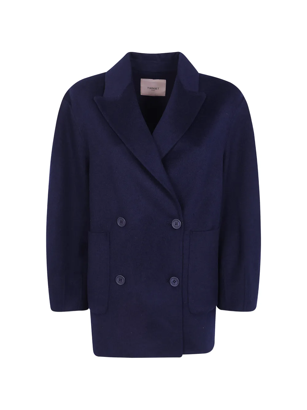 TWINSET double-breasted coat - Blau