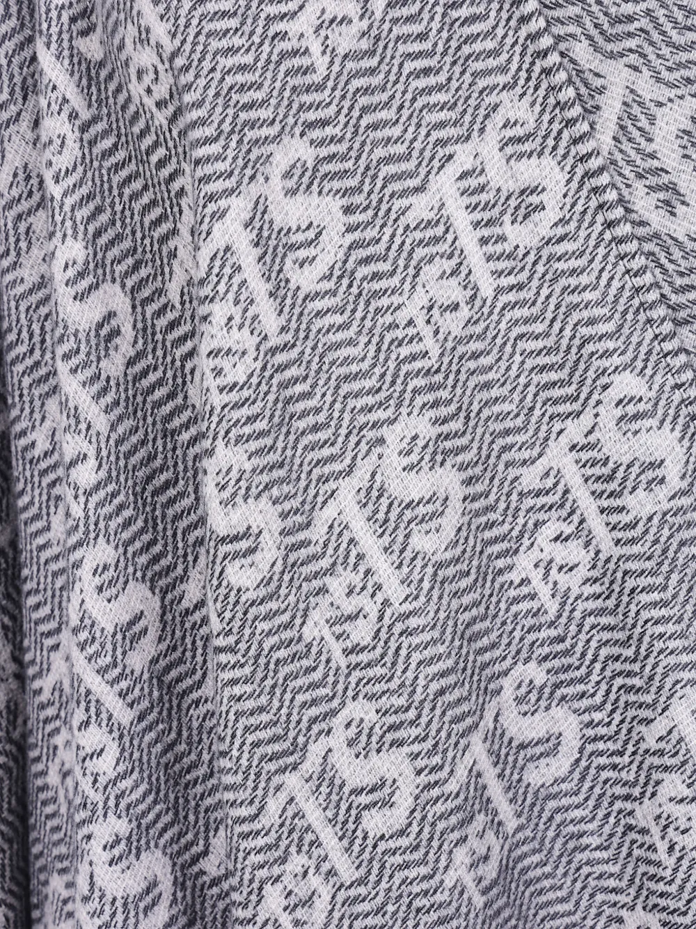 TWINSET Poncho met franje en logoprint Zwart