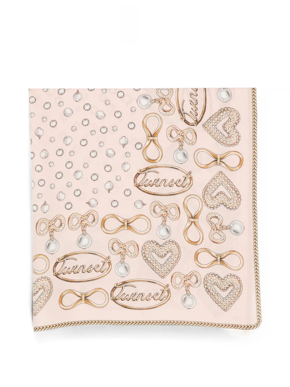 TWINSET jewellery-print scarf - Rosa