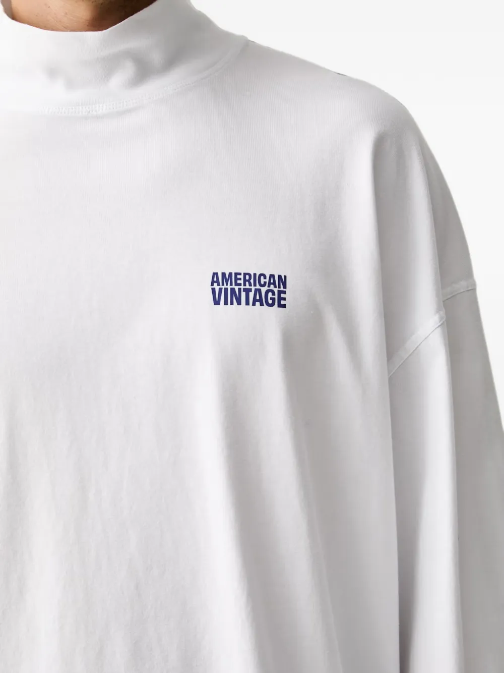 American Vintage T-shirt met logoprint Wit