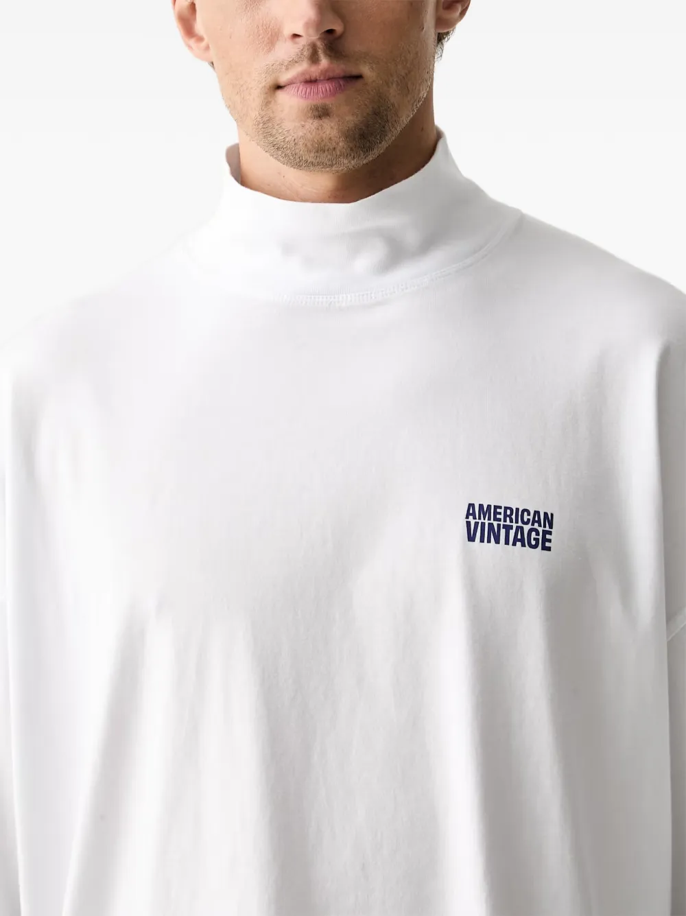 American Vintage T-shirt met logoprint Wit
