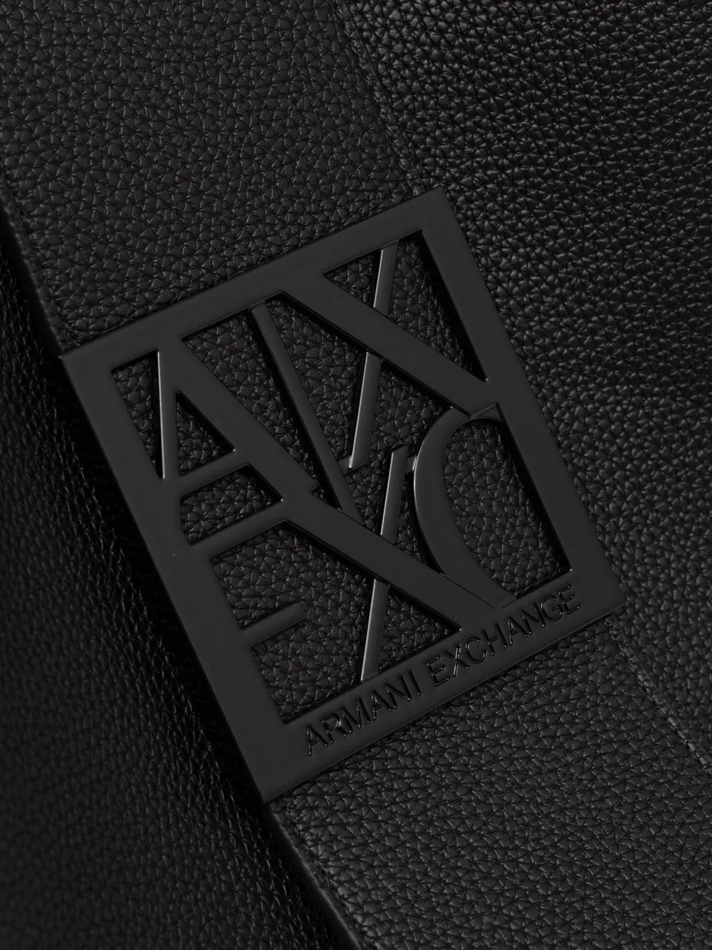 Armani Exchange Shopper met logoplakkaat Zwart