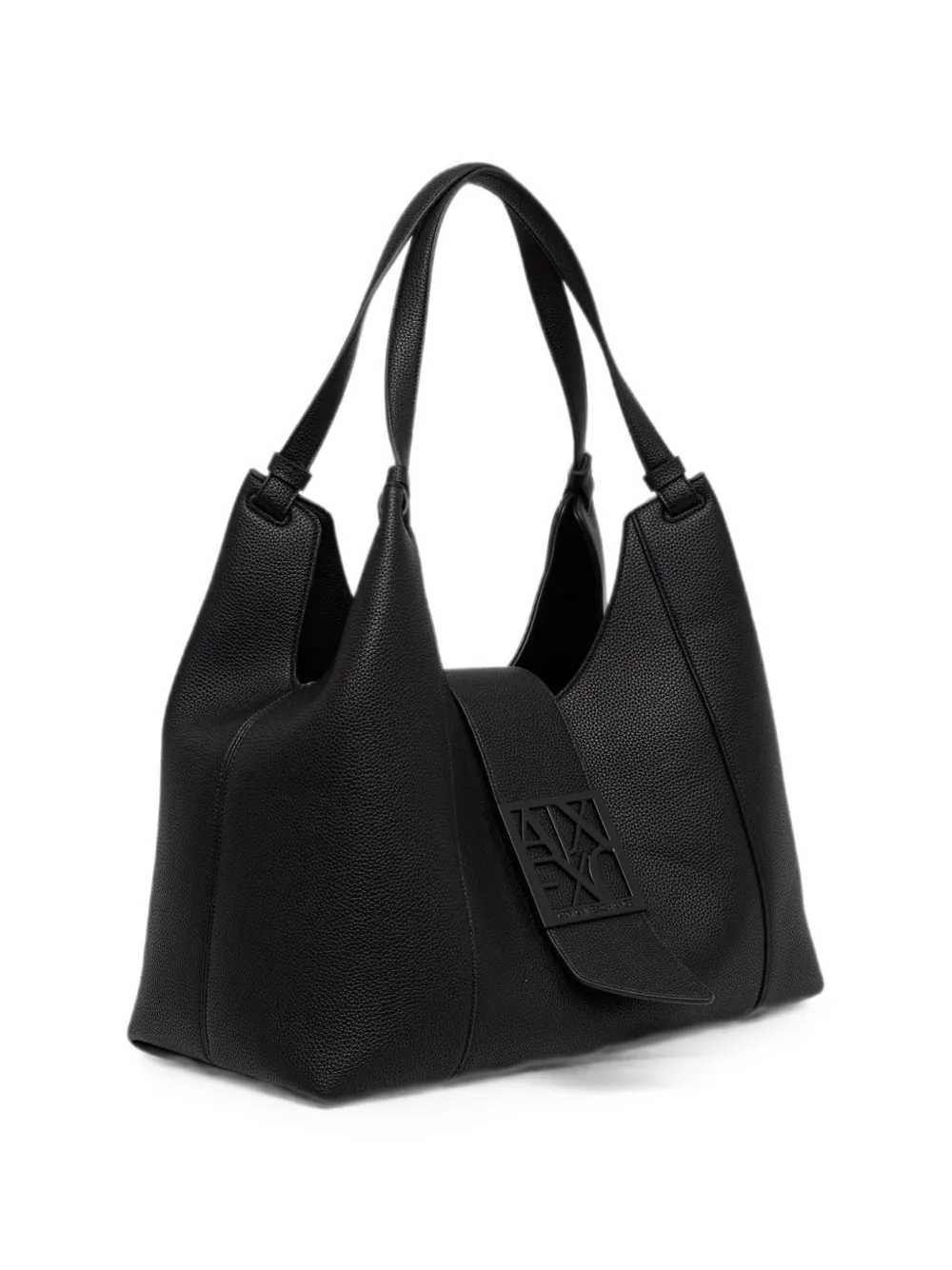 Armani Exchange Shopper met logoplakkaat Zwart