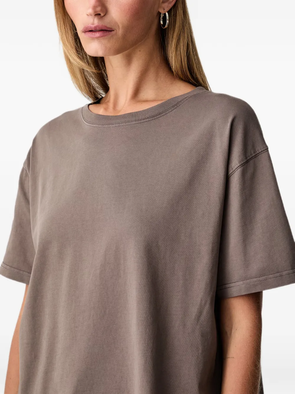 American Vintage Fizvalley T-shirt met ronde hals en korte mouwen Bruin