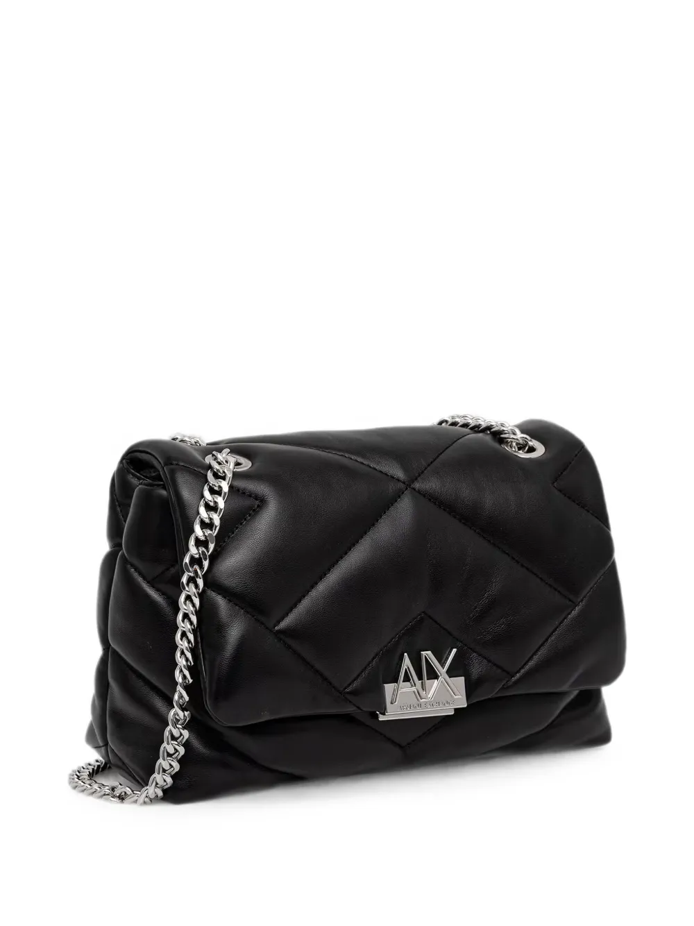 Armani Exchange Schoudertas met logoplakkaat Zwart