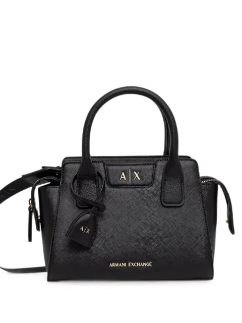 Armani Exchange logo-plaque tote bag