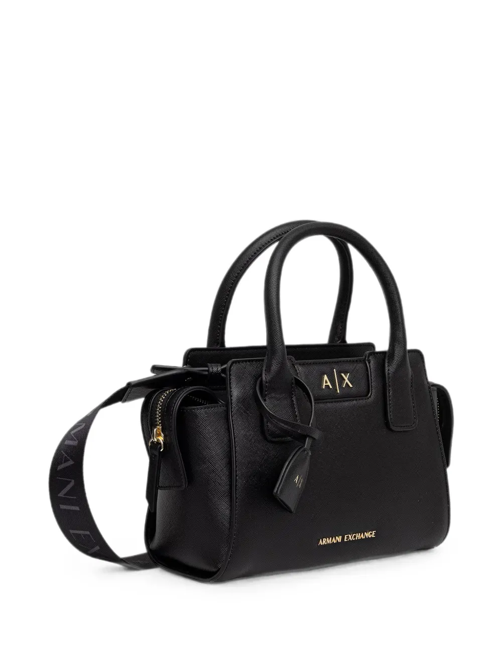 Armani Exchange Shopper met logoplakkaat Zwart