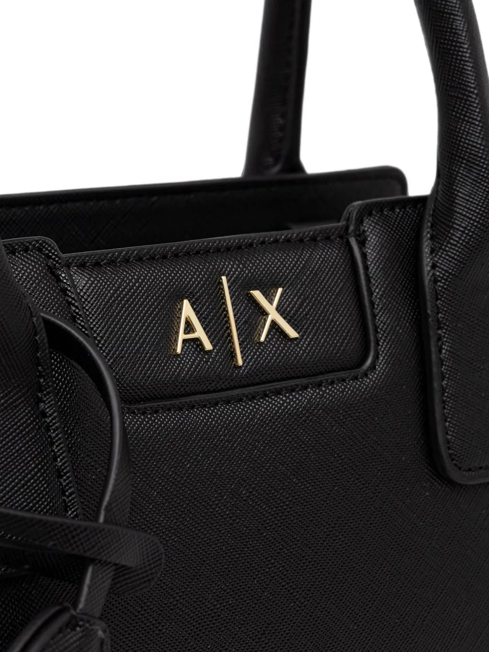 Armani Exchange Shopper met logoplakkaat Zwart