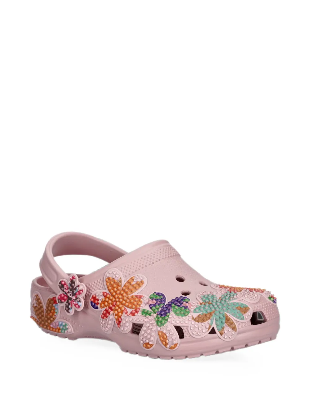 Crocs floral-applique clogs Roze