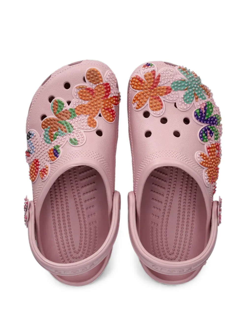 Crocs floral-applique clogs Roze