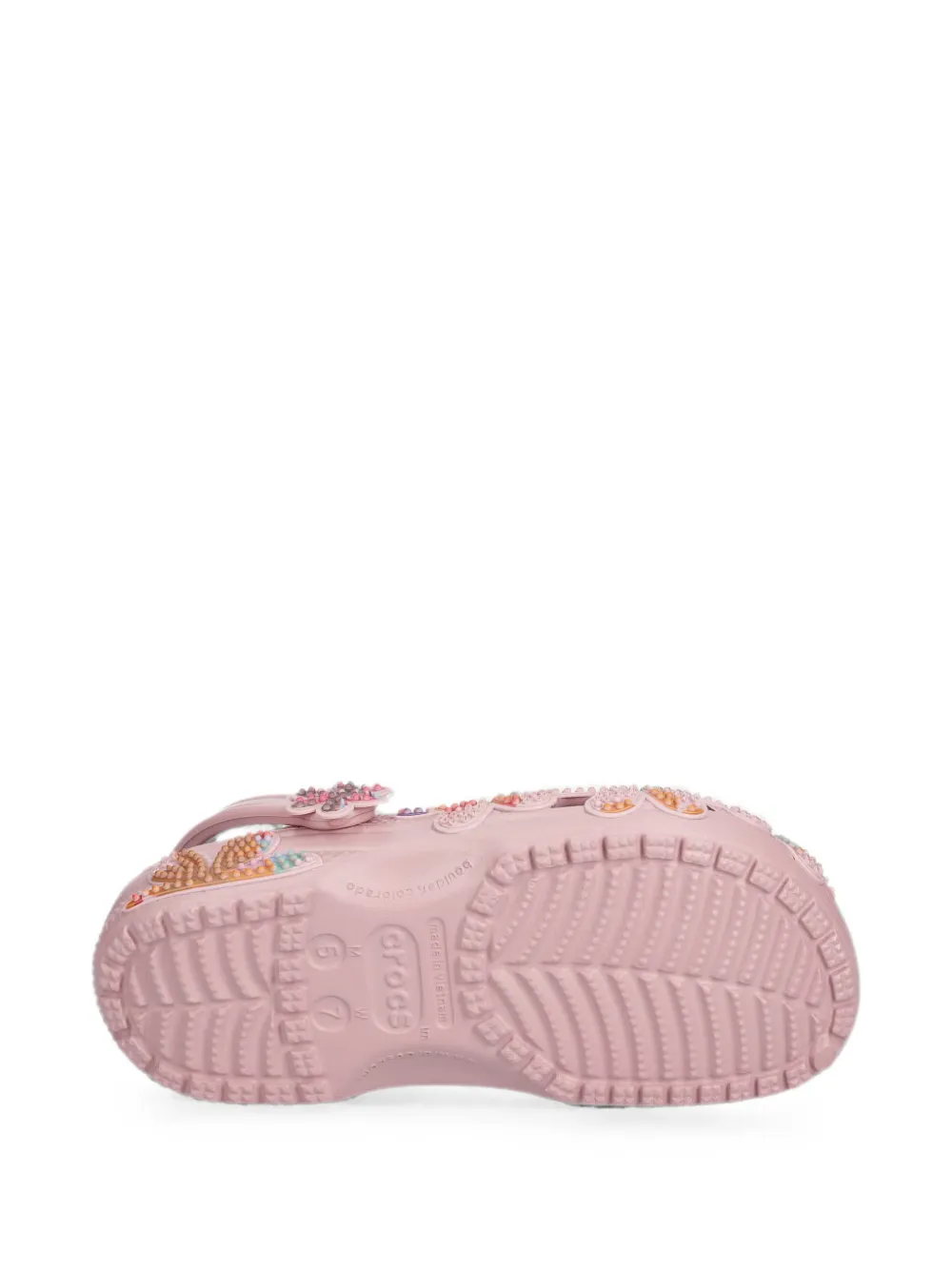 Crocs floral-applique clogs Roze