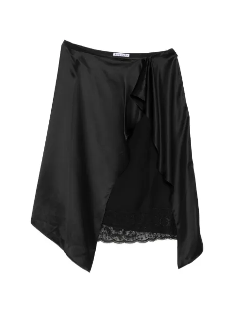 Acne Studios falda corta con ribete de encaje