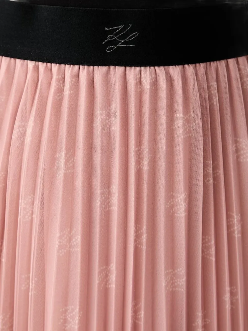 Karl Lagerfeld Mini-plooirok met mesh Roze