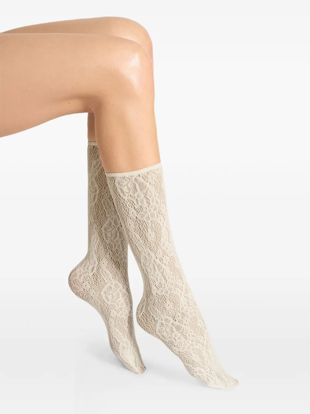 Wolford Infinite Rose sokken Wit