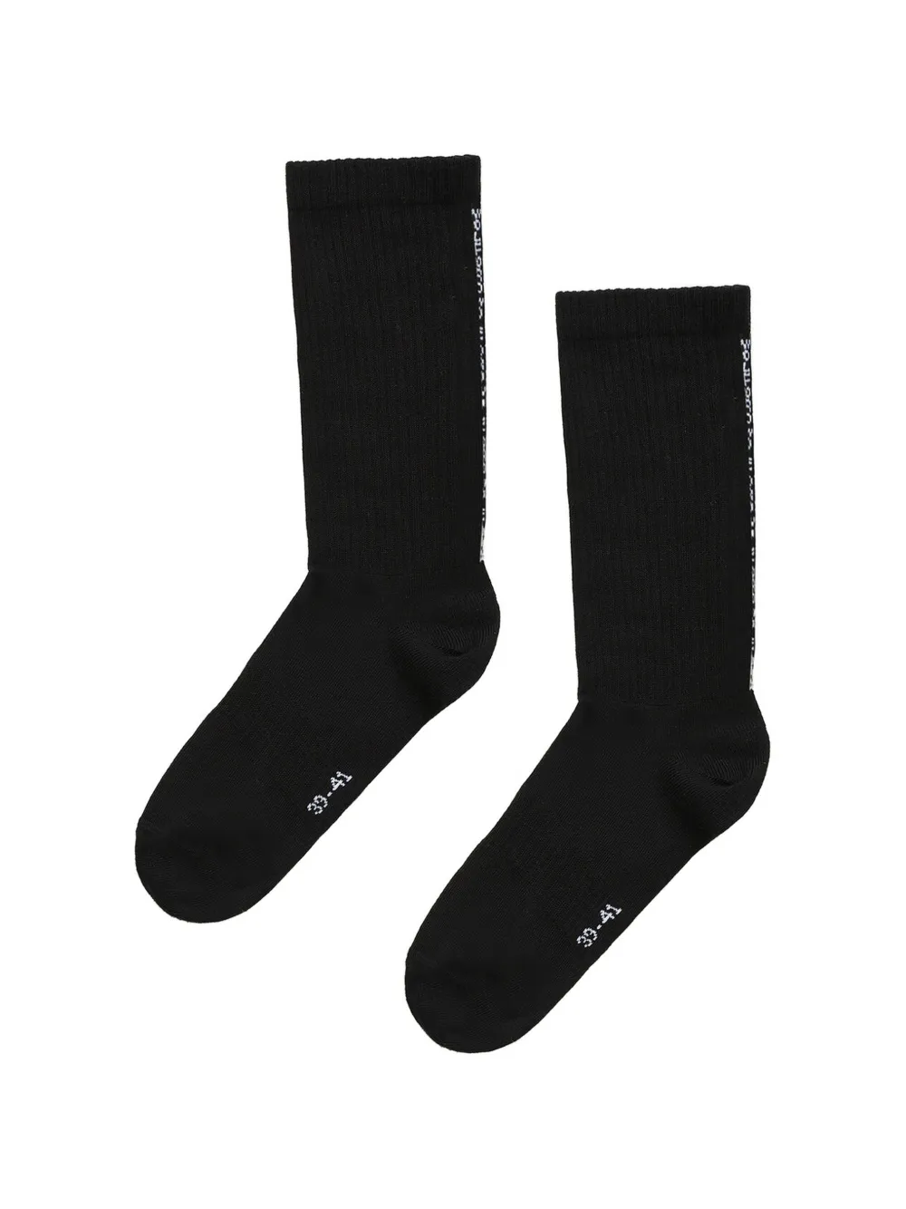 Wolford Logo-print Ribbed Socks In Black