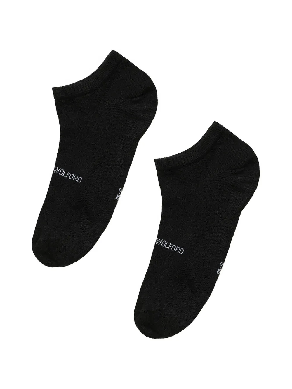 Wolford Logo-knit Sneakers Socks In Black